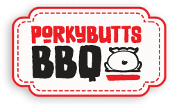 porky butts bbq horizontal logo